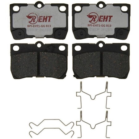 R/M Brakes BRAKE PADS OEM OE Replacement Hybrid Technology Includes Mounting Hardware EHT1113H
